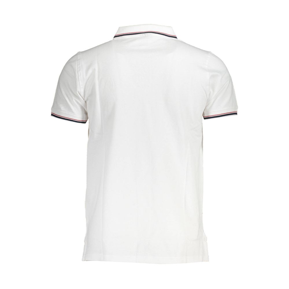 Norway 1963 Bianco cotton men's polo shirt with a classic collar and button placket, displayed on a neutral background.