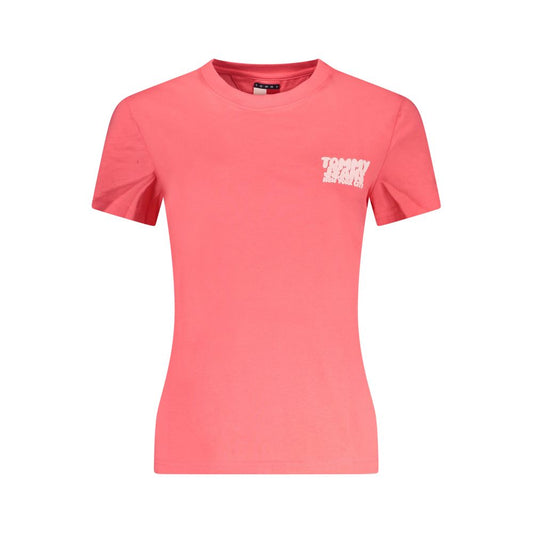 Tommy Hilfiger Pink Cotton Women T-Shirt Tommy Hilfiger