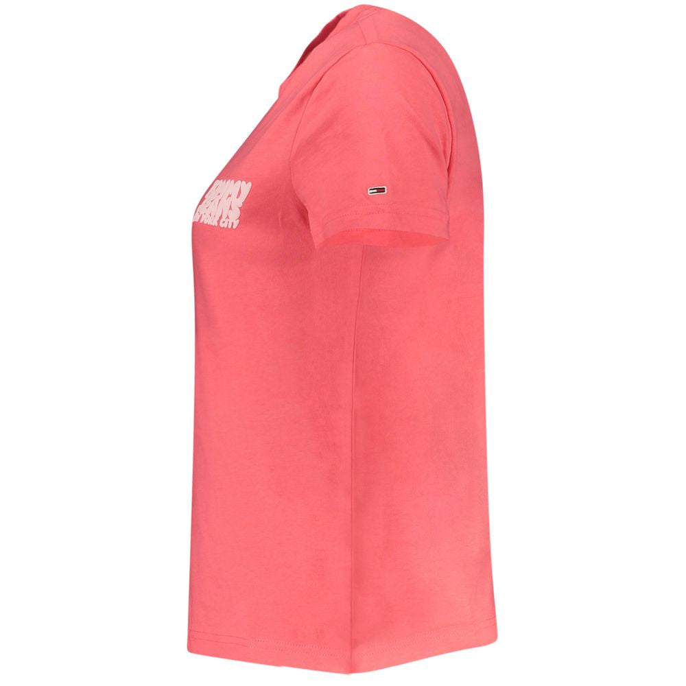 Tommy Hilfiger Pink Cotton Women T-Shirt Tommy Hilfiger