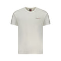 Tommy Hilfiger Bianco cotton men's shirt displayed on a hanger, featuring a classic collar and button front design.
