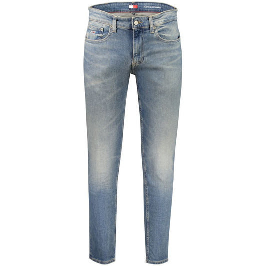 Tommy Hilfiger Blue Cotton Slim Men Jeans Tommy Hilfiger