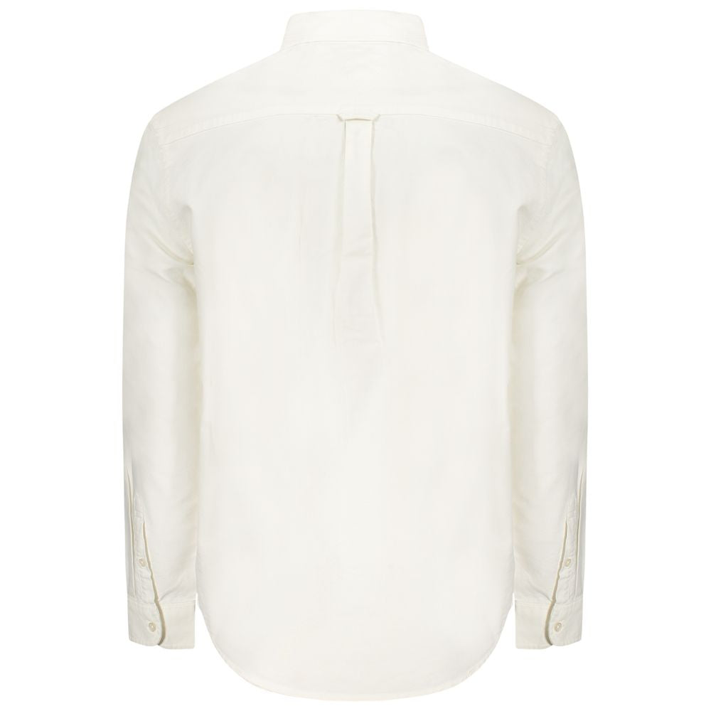 Tommy Hilfiger White Cotton Men Shirt Tommy Hilfiger
