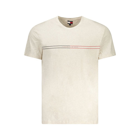 Tommy Hilfiger Beige Cotton Men's T-Shirt Tommy Hilfiger