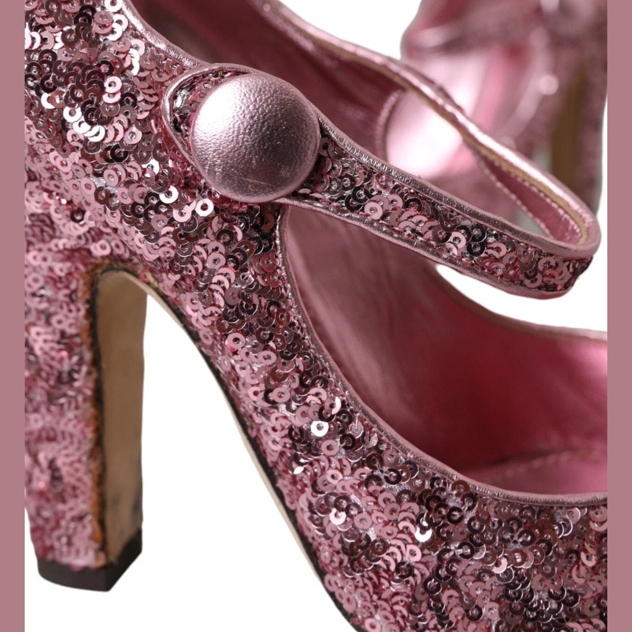 Dolce & Gabbana Pink Sequin Mary Jane Pumps High Heels Shoes Dolce & Gabbana