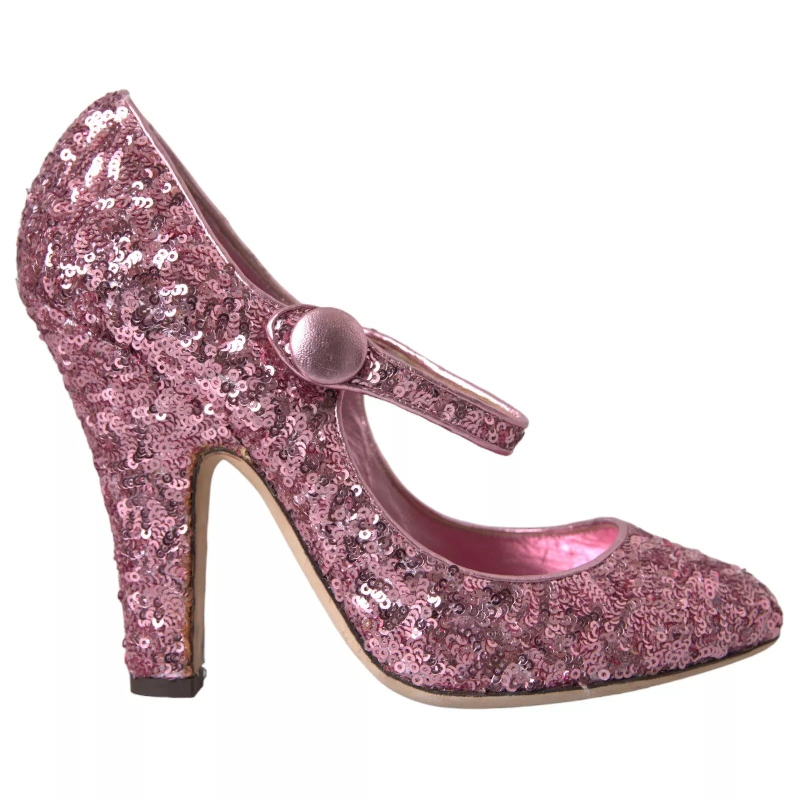 Dolce & Gabbana Pink Sequin Mary Jane Pumps High Heels Shoes Dolce & Gabbana