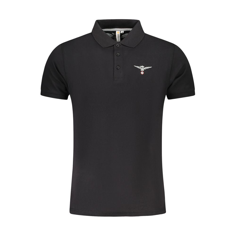 Accademia Militare Black Cotton Polo Shirt Accademia Militare
