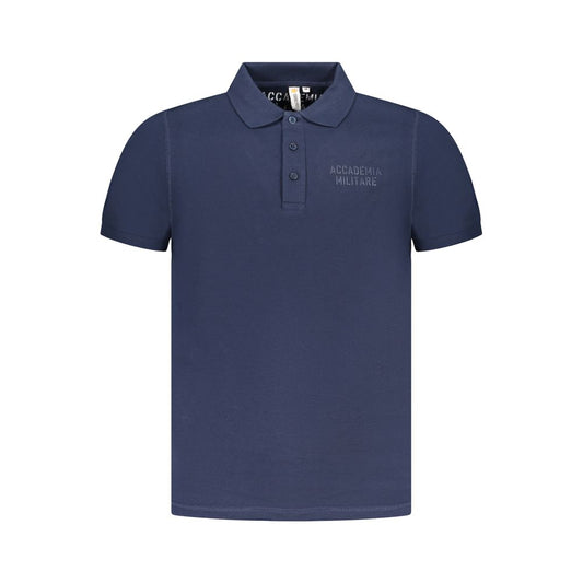 Accademia Militare Blue Cotton Polo Shirt Accademia Militare
