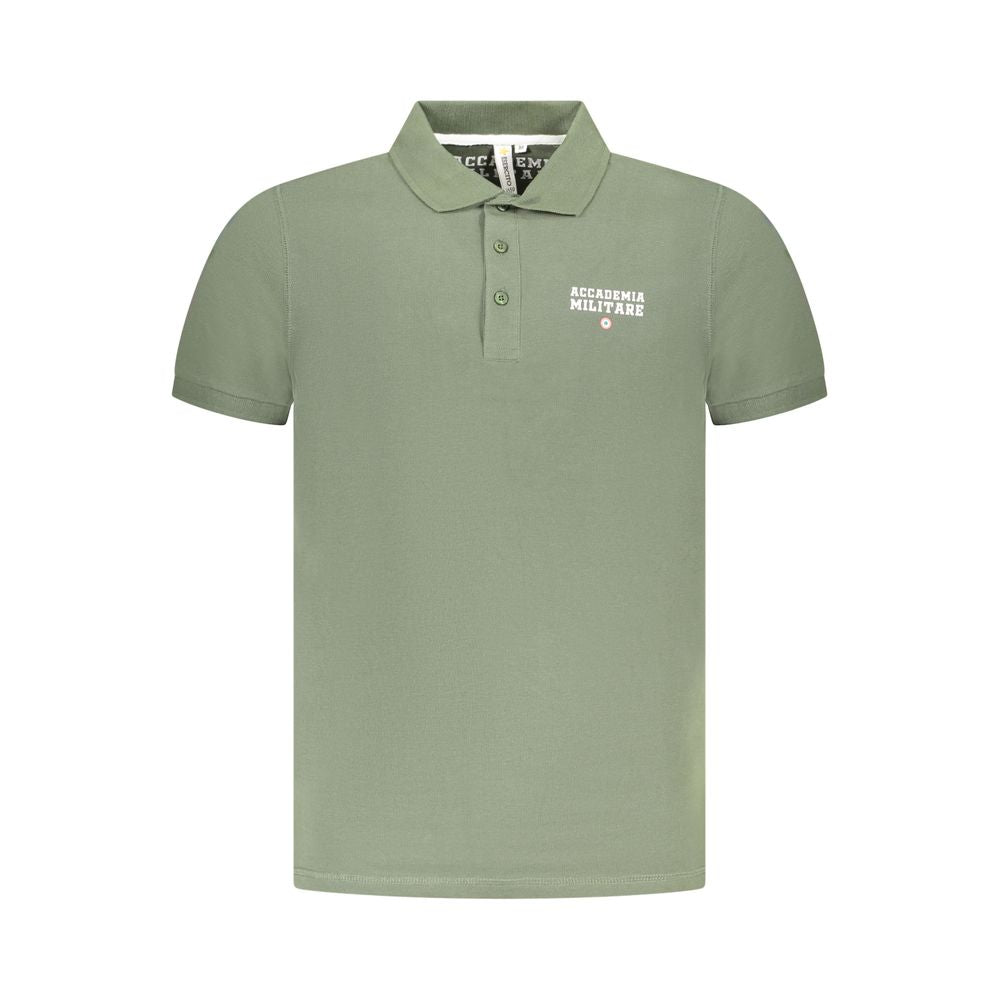 Accademia Militare Green Cotton Polo Shirt Accademia Militare