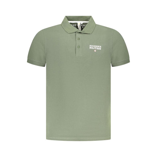 Accademia Militare Green Cotton Polo Shirt Accademia Militare