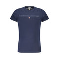 Blue cotton men's T-shirt from Accademia Militare featuring a classic fit and military-inspired design.