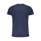 Blue cotton men's T-shirt from Accademia Militare with a casual fit and simple design.