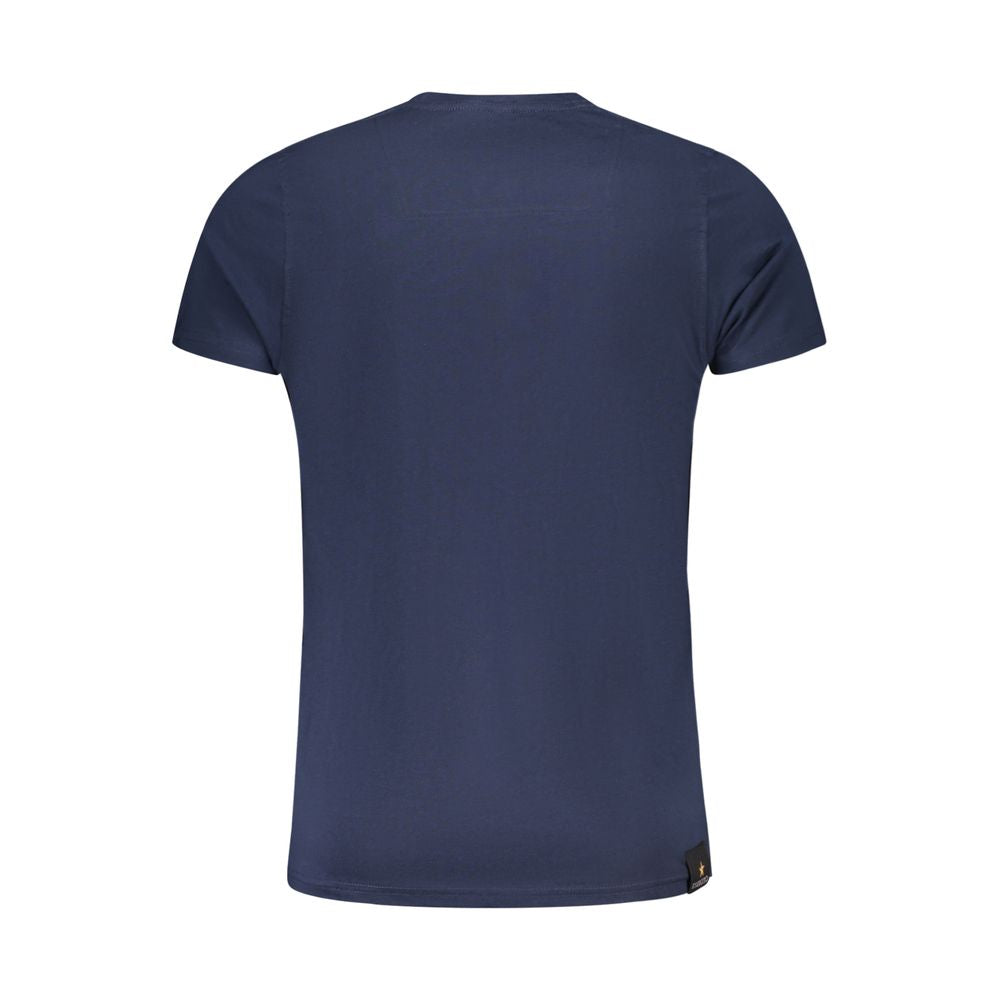 Blue cotton men's T-shirt from Accademia Militare with a casual fit and simple design.