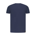 Blue cotton men's T-shirt from Accademia Militare featuring a simple, classic design and a crew neckline.