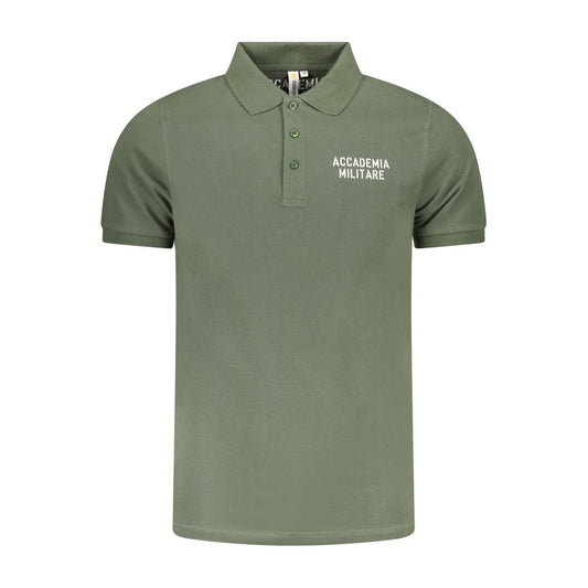 Accademia Militare Green Cotton Polo Shirt Accademia Militare
