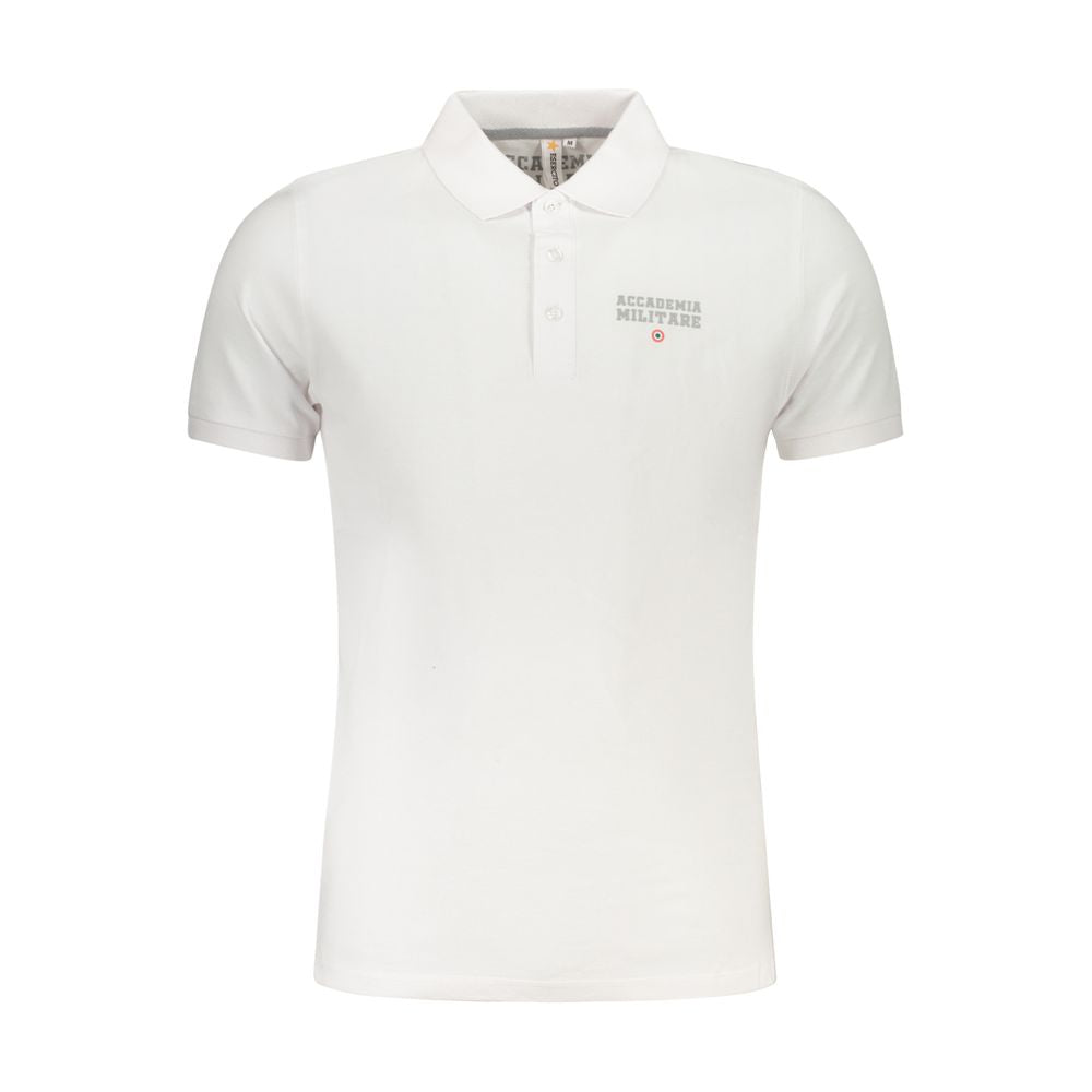 Accademia Militare Bianco Cotton Men Polo Accademia Militare