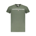 Green cotton men's T-shirt from Accademia Militare with a classic fit and military-inspired design.