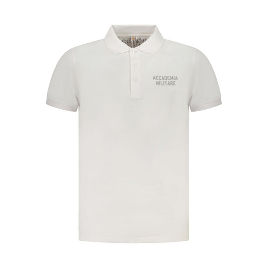 Accademia Militare White Cotton Polo Shirt Accademia Militare