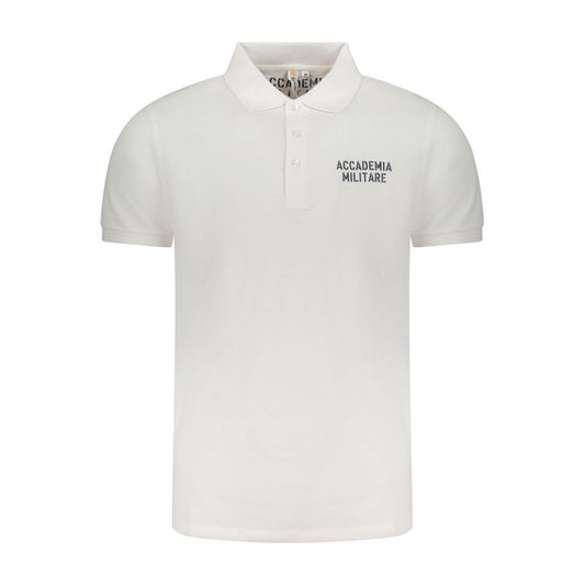 Accademia Militare White Cotton Polo Shirt Accademia Militare