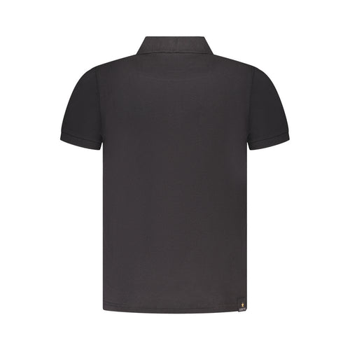 Accademia Militare Black Cotton Men Polo Accademia Militare