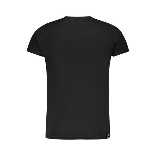 Black cotton men's T-shirt from Accademia Militare with a simple, classic fit and subtle branding on the front.