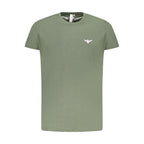 Green cotton men's T-shirt from Accademia Militare with military-inspired design and branding, casual style and comfortable fit.