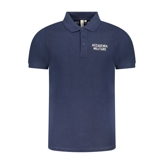 Accademia Militare Blue Cotton Polo Shirt Accademia Militare