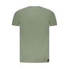 Green cotton men's T-shirt from Accademia Militare with a classic fit and military-inspired design.