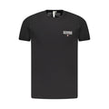 Black cotton men's T-shirt by Accademia Militare featuring a classic fit and logo on the front.