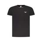Black cotton men's T-shirt by Accademia Militare, featuring a classic fit and subtle branding on the chest.