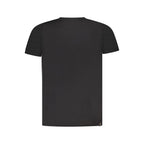 Accademia Militare black cotton men's T-shirt with crew neck and logo detail on the front.