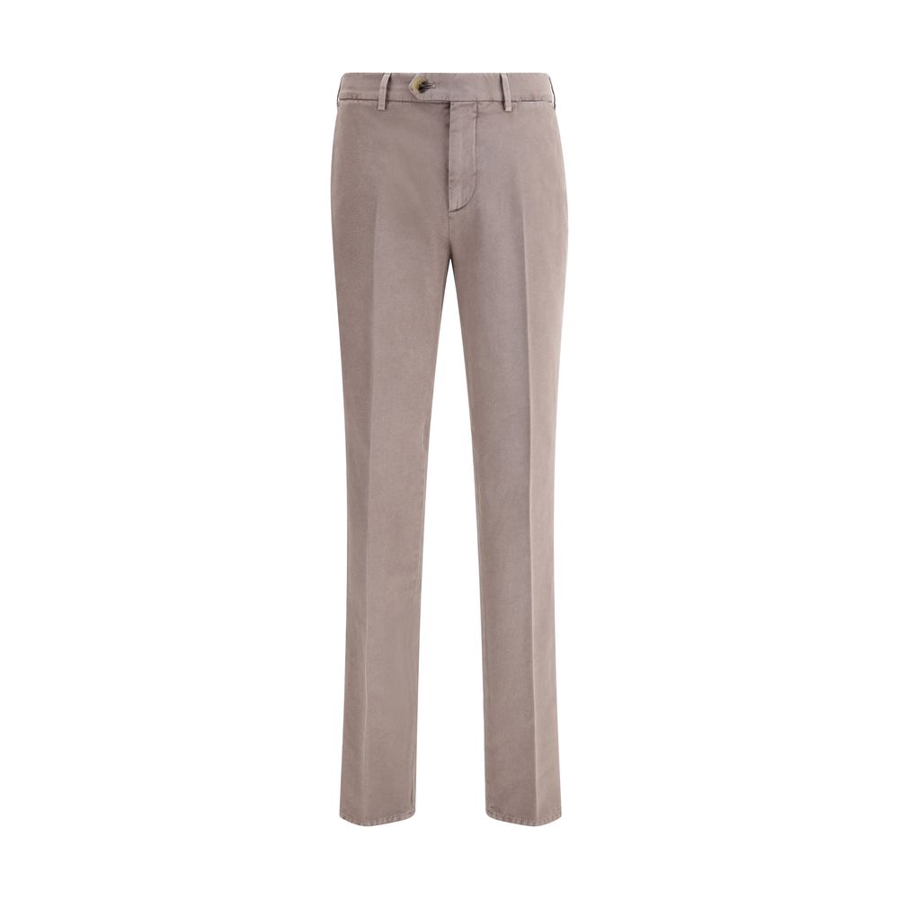 Brunello Cucinelli Gray Cotton Casual Pants Brunello Cucinelli