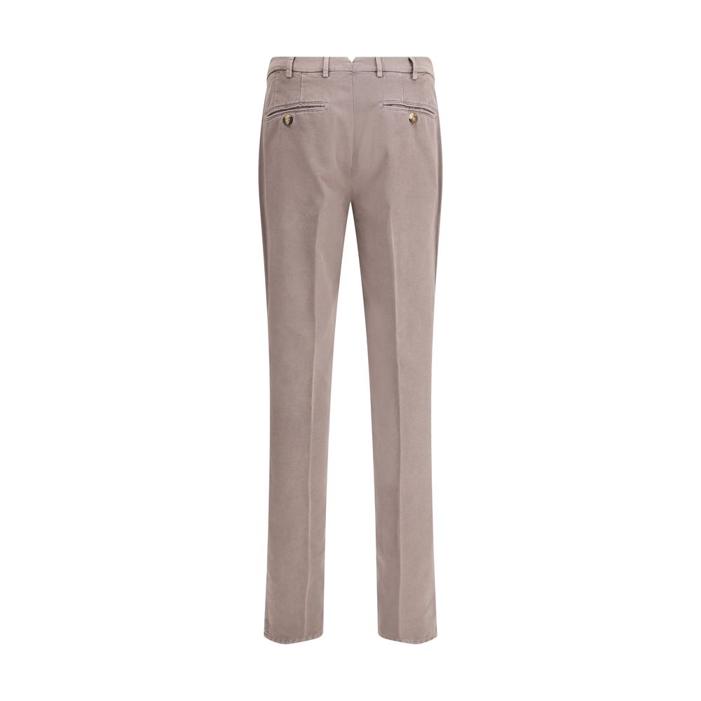 Brunello Cucinelli Gray Cotton Casual Pants Brunello Cucinelli