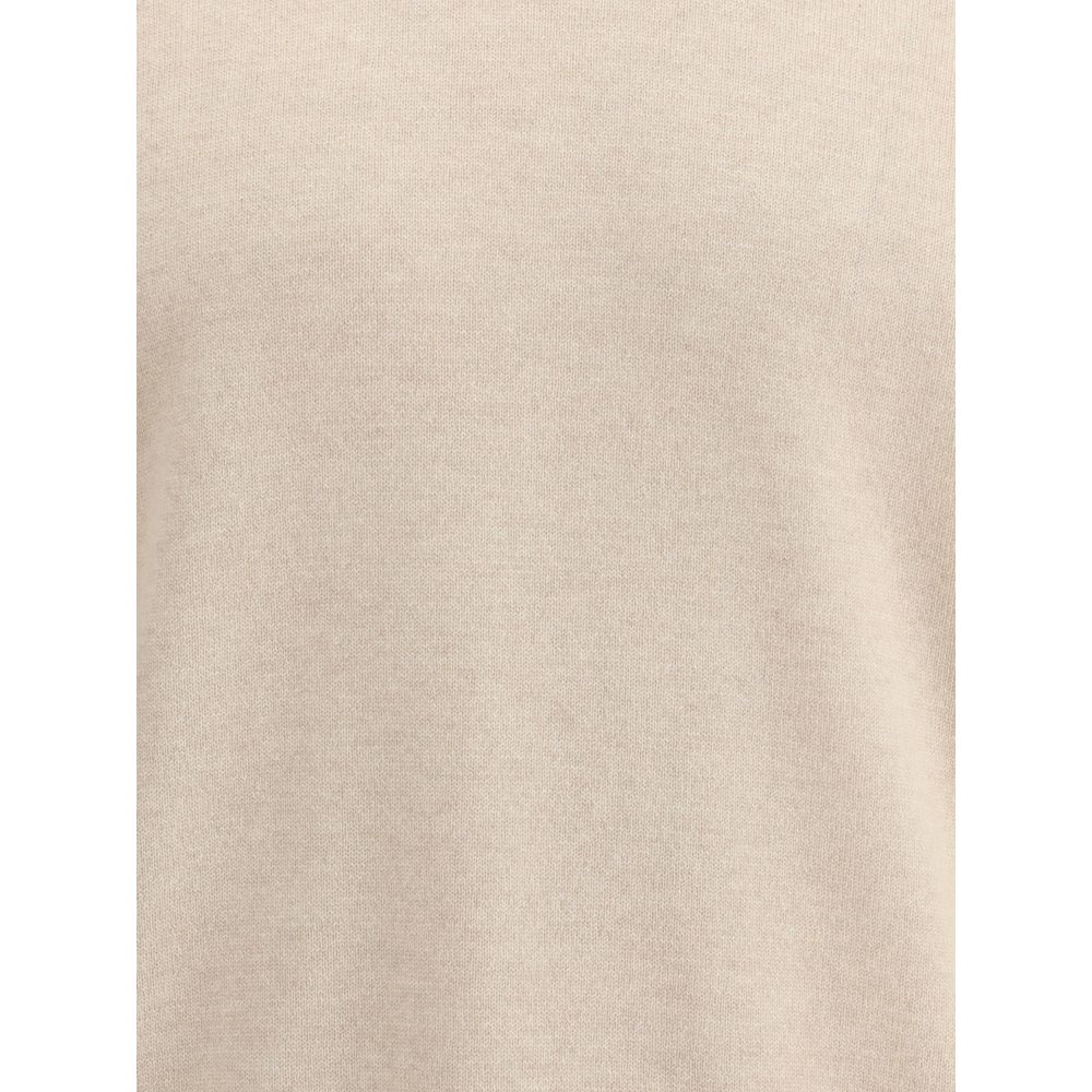 Brunello Cucinelli Beige Cashmere Sweater Brunello Cucinelli