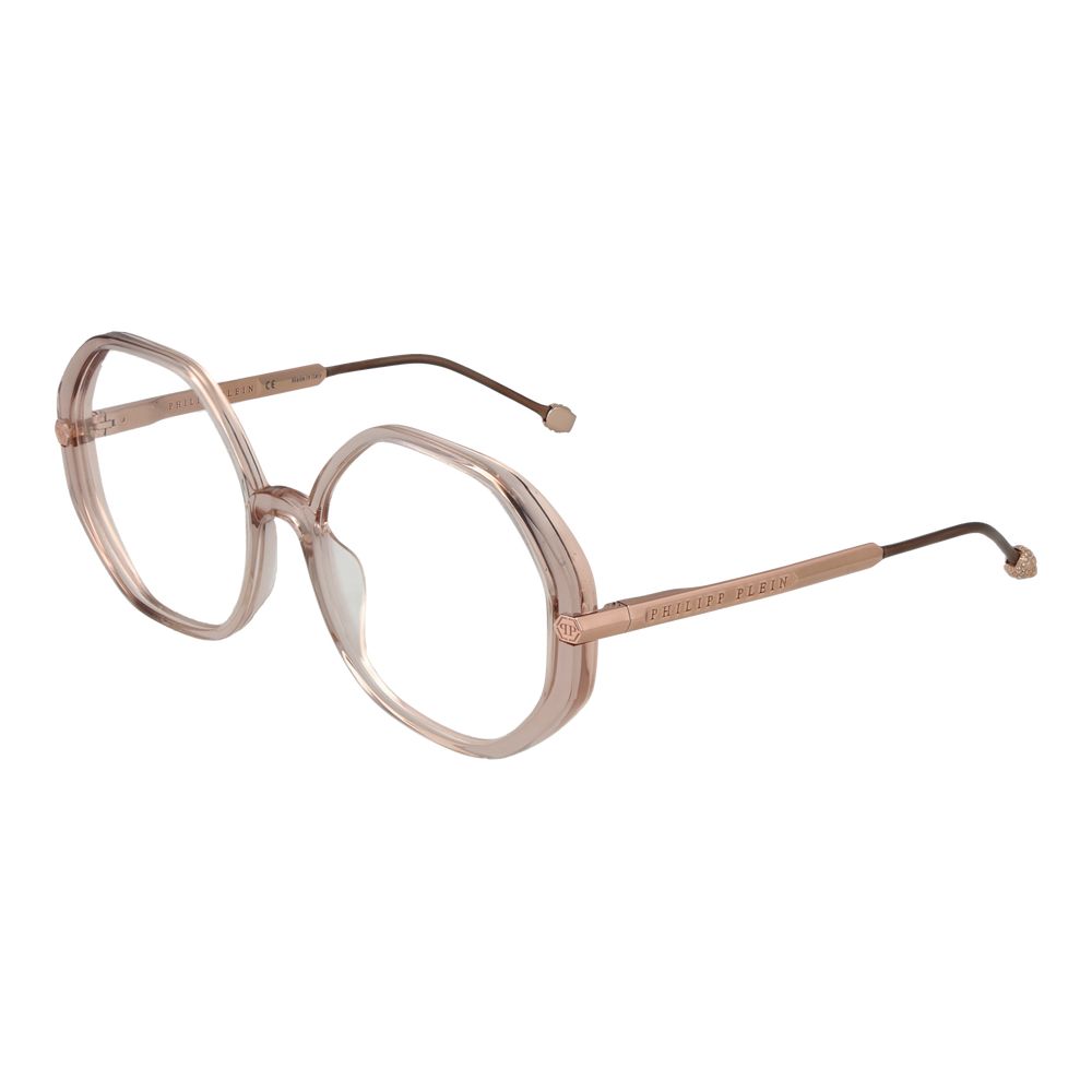 Philipp Plein Pink Cellulose Acetate Glasses Frames