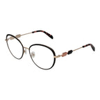 Emilio Pucci black metal glasses frames with slim design and clear lenses, stylish and lightweight eyewear.