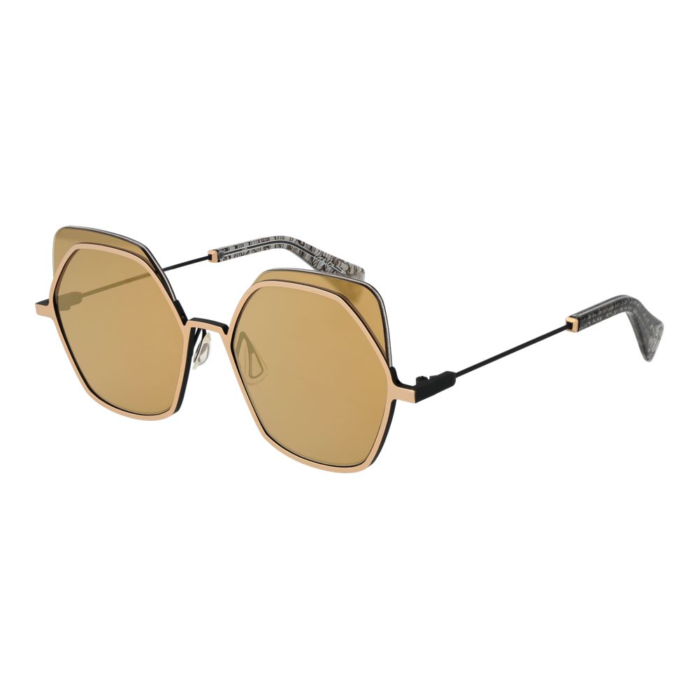Yohji Yamamoto Gold Stainless Steel Sunglasses
