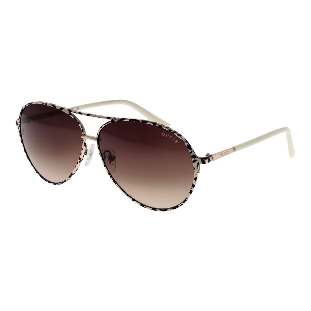 Guess Cream Metal Sunglasses Guess