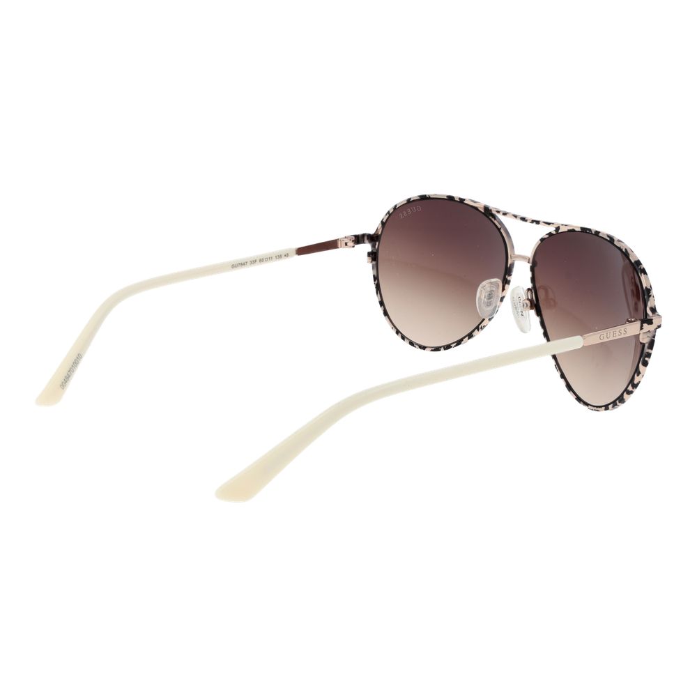 Guess Cream Metal Sunglasses Guess
