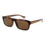 Web Brown Acetate Sunglasses with round frames and tinted lenses, stylish eyewear for sun protection.