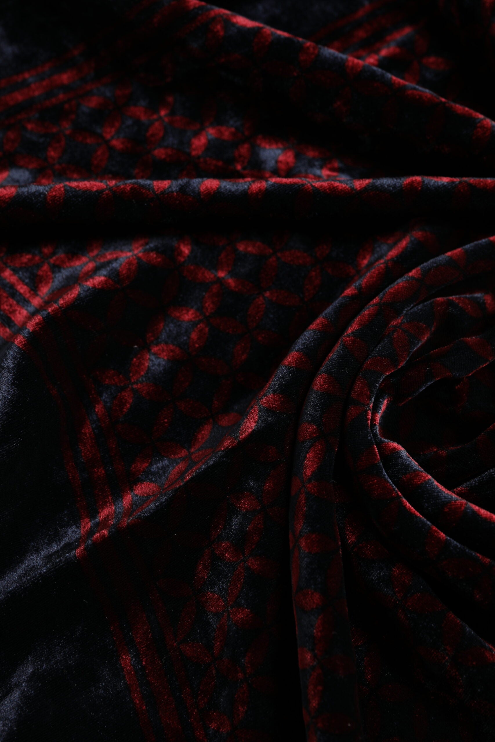 Dolce & Gabbana Black Red Viscose Square Men Foulard Scarf Dolce & Gabbana