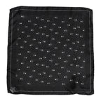 Dolce & Gabbana Black White Printed Square Men Foulard Scarf