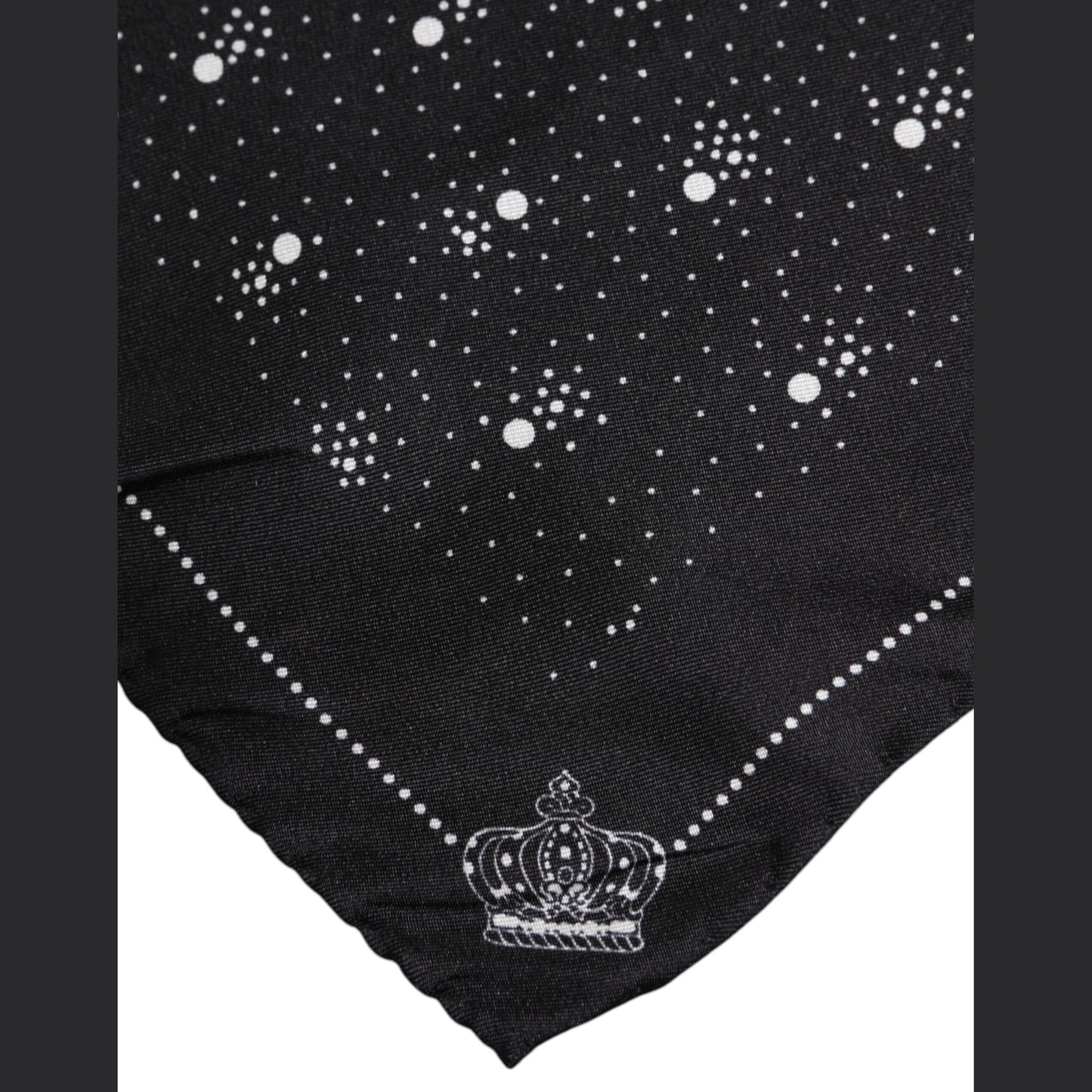 Dolce & Gabbana Black White Printed Square Men Foulard Scarf