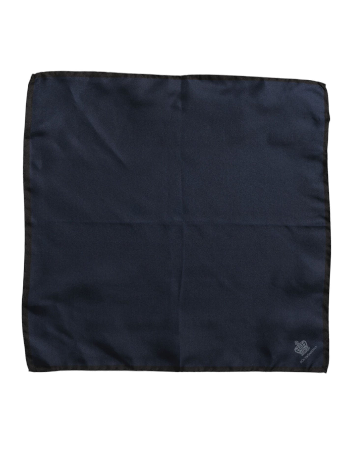 Dolce & Gabbana Blue DG Crown Silk Square Men Foulard Scarf Dolce & Gabbana