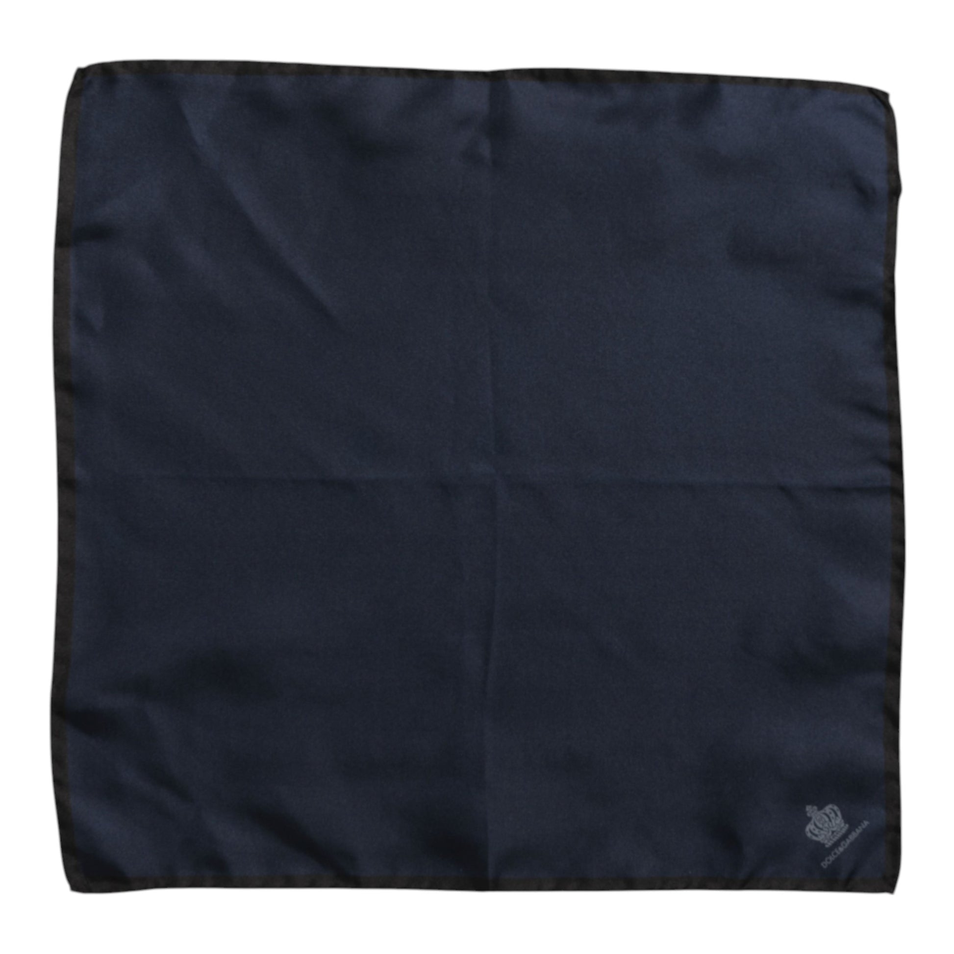 Dolce & Gabbana Blue DG Crown Silk Square Men Foulard Scarf Dolce & Gabbana
