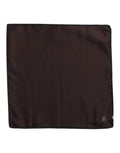 Dolce & Gabbana Brown DG Crown Silk Square Men Foulard Scarf - Eljoys Fashion 