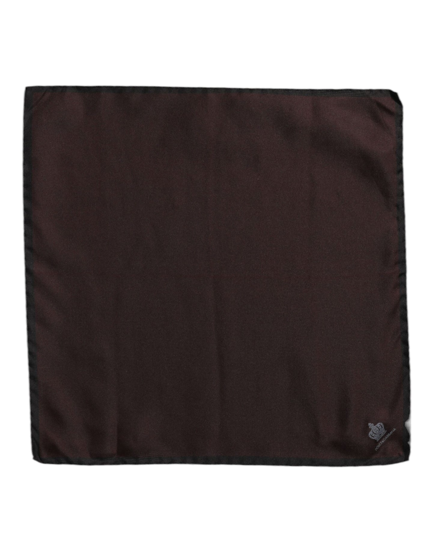 Dolce & Gabbana Brown DG Crown Silk Square Men Foulard Scarf Dolce & Gabbana