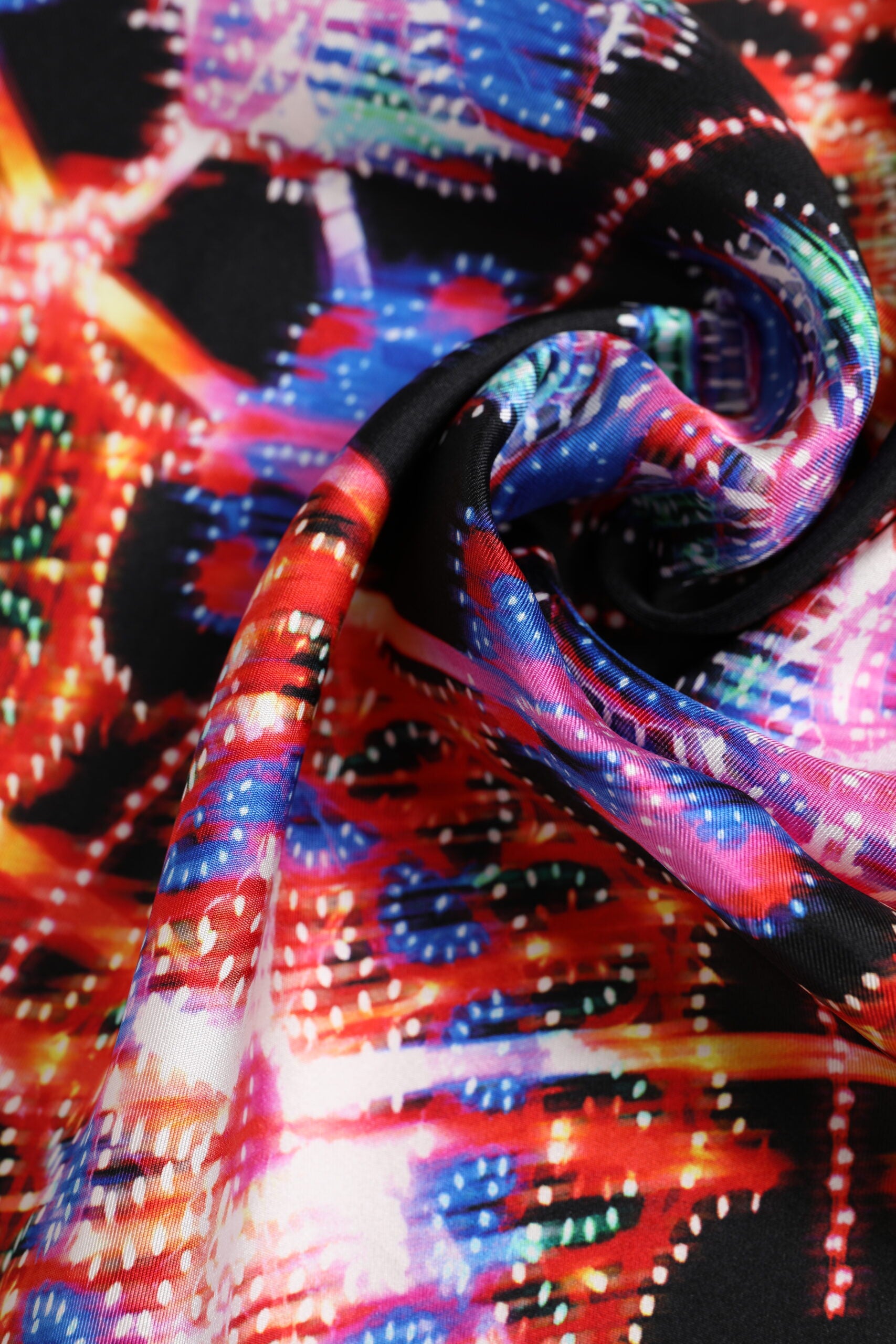 Dolce & Gabbana Black Multicolor Print Square Foulard Scarf Dolce & Gabbana