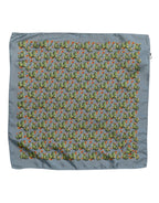 Dolce & Gabbana Gray Green Cactus Print Square Foulard Scarf