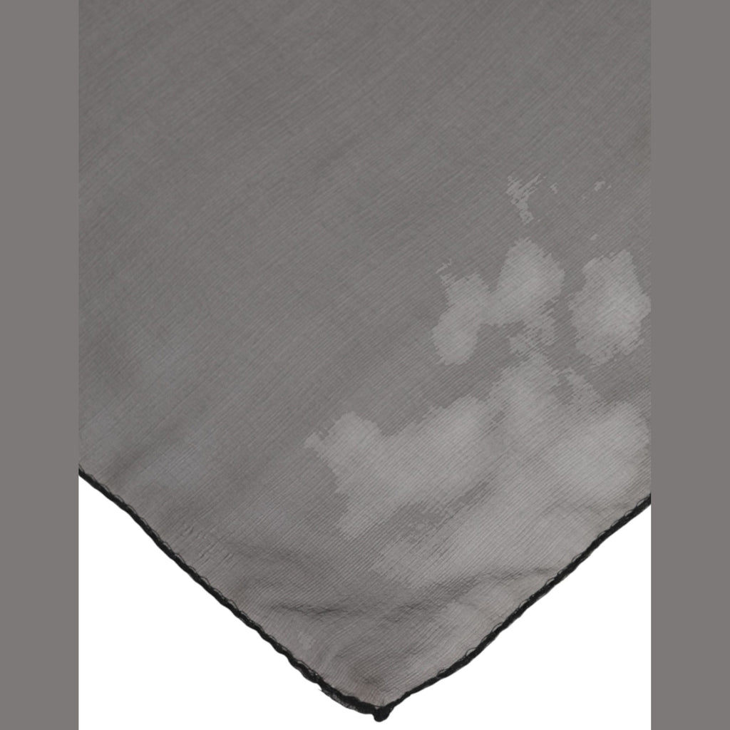 Dolce & Gabbana Gray Black Silk Square Women Foulard Scarf