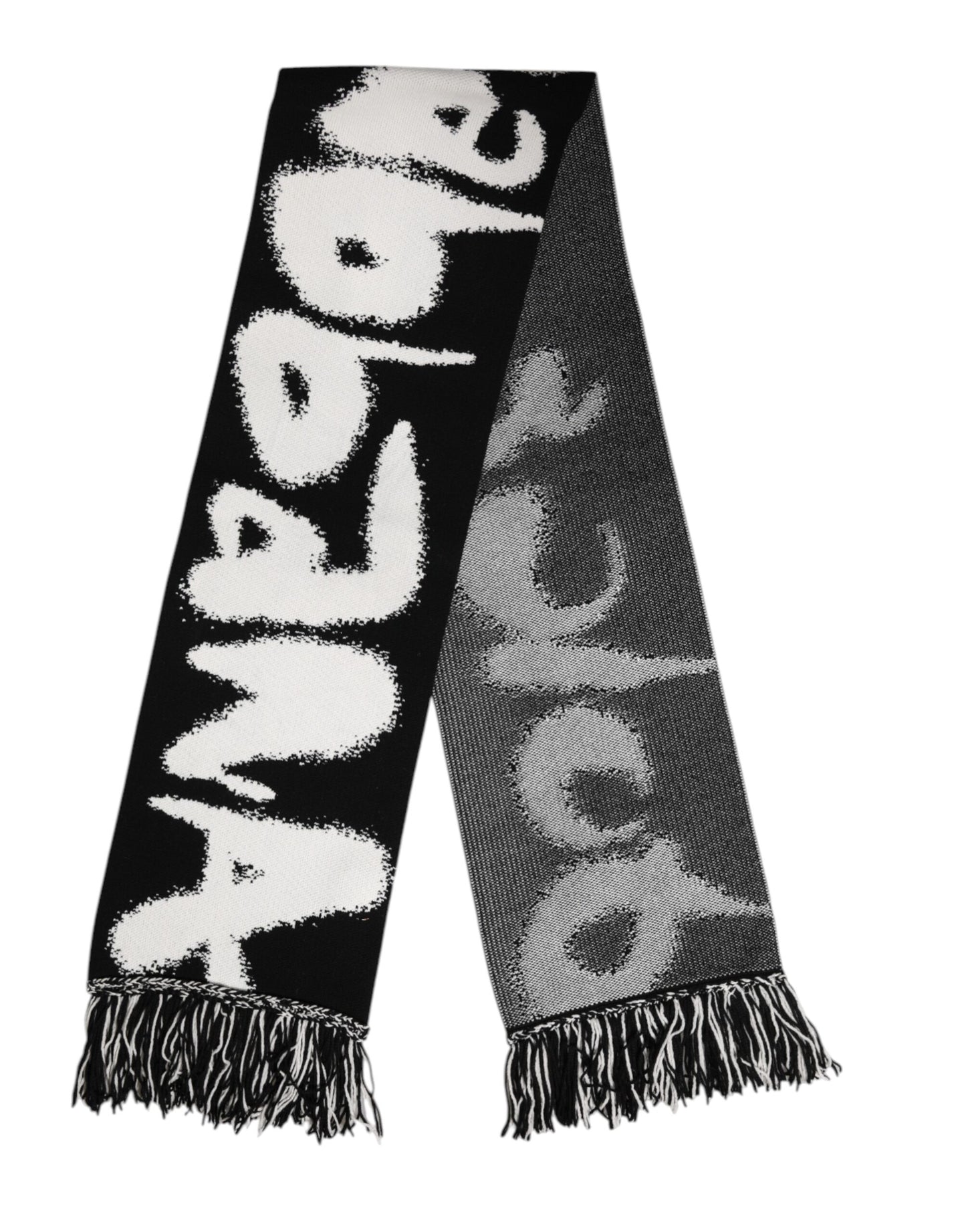 Dolce & Gabbana Black Logo Neck Warmer Wrap Men Shawl Scarf Dolce & Gabbana
